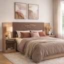 Respaldo De Cama Doble Loanda Santos Andirá Madera Terracota Madera - Terracota