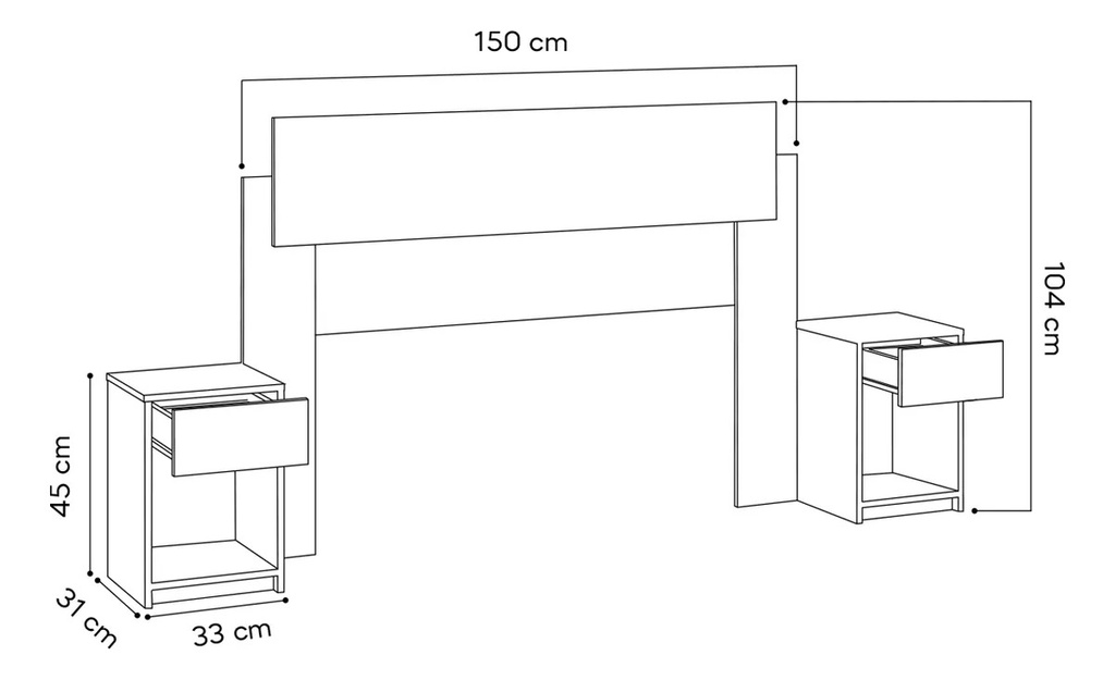 RESPALDO DE CAMA VERA CDMC300-ML 150CM MIEL