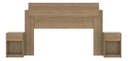 Respaldo De Cama Vera Cdmc300-ml 150cm C/mesas De Luz Miel