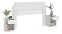 Respaldo De Cama Vera Cdmc300-ml 150cm C/mesas De Luz Blanco