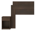 Respaldo De Cama Vera Cdmc300-ml 150cm C/mesas De Luz Rustico
