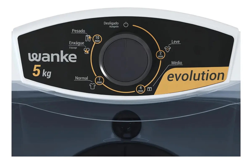 Lavarropas Semiautomático Wanke Evolution 5kg Lwli050aearw Blanco