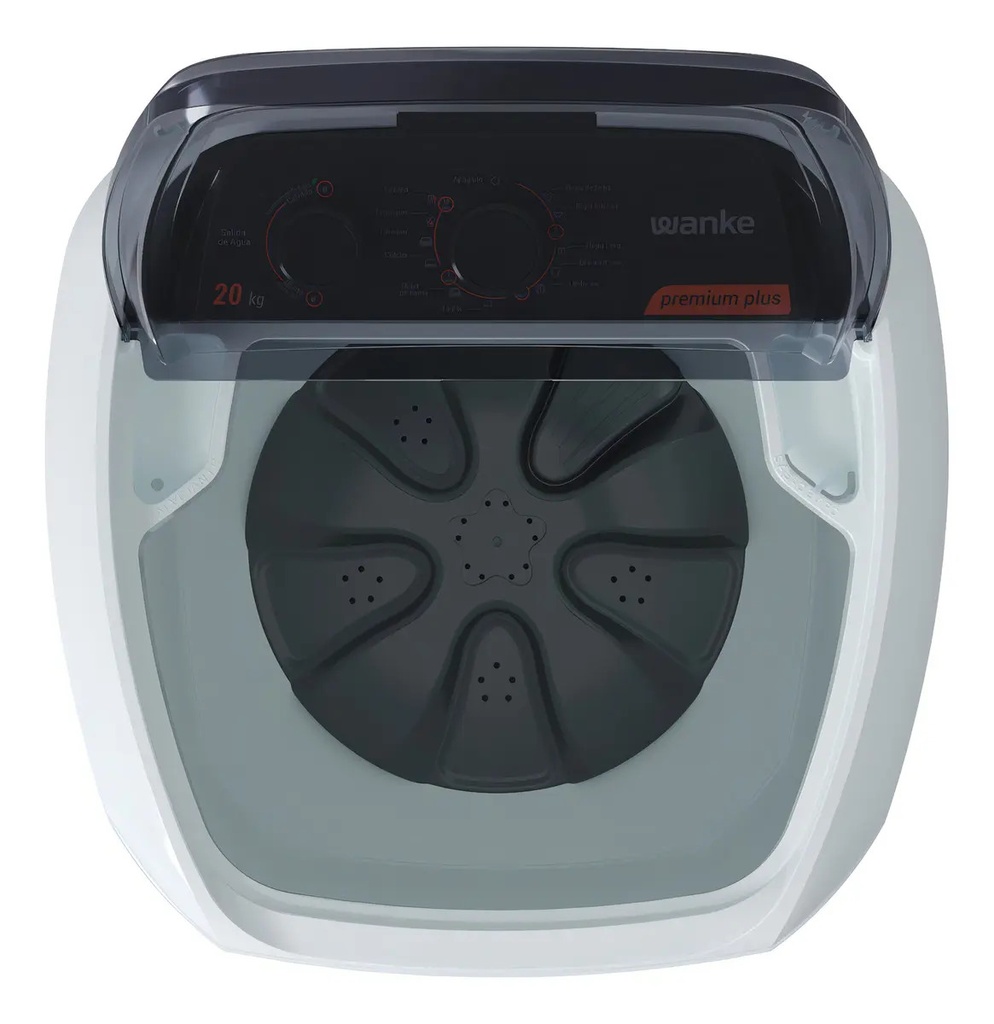 Lavarropas Wanke Premium Plus 20kg Lwbe200t3earwp Blanco Blanco