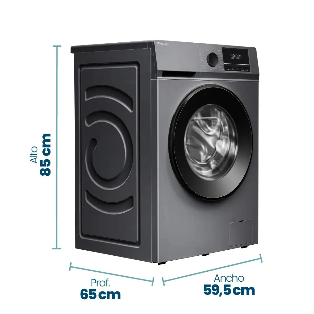 Lavarropas Philco Phlf111dgn2 Inverter 11kg Frontal Gris Gris Oscuro