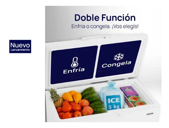 Freezer Horizontal Drean Fhdr143cb 142l Ecoinverter Blanco Blanco
