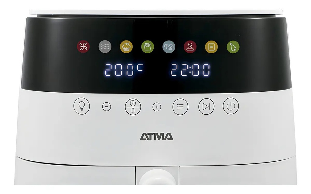 Freidora De Aire Atma Fr248awp 8l Con Ventana Blanca 1750w Blanco