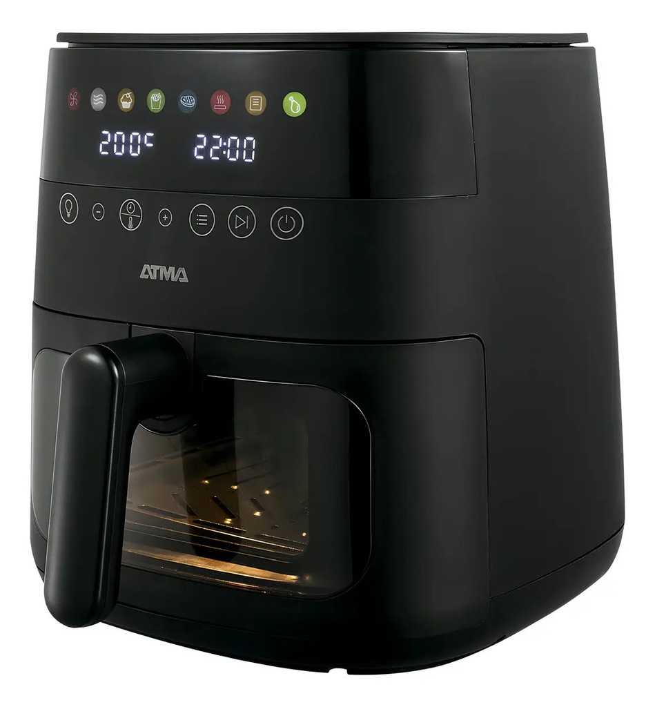 Freidora De Aire Atma Fr248ap 1750w 8l Y Control Táctil Negro