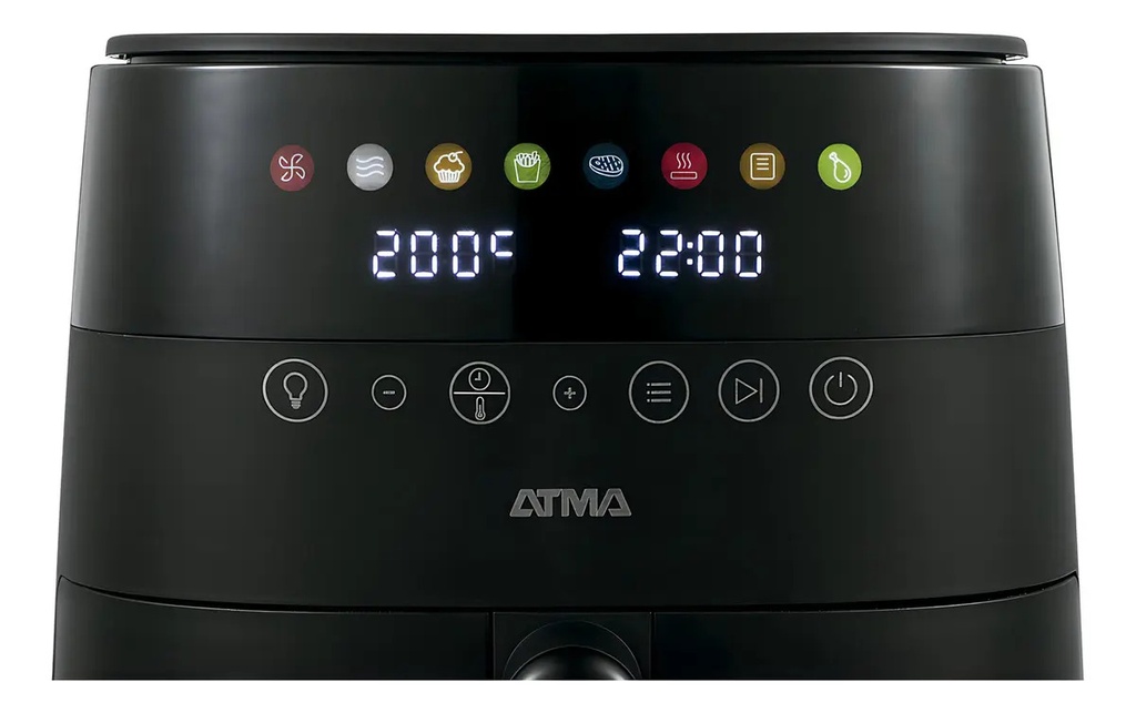Freidora De Aire Atma Fr248ap 1750w 8l Y Control Táctil Negro