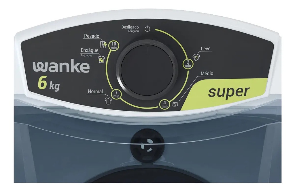 Lavarropas Wanke Semiautomático Super 6kg Lwli060tear Blanco
