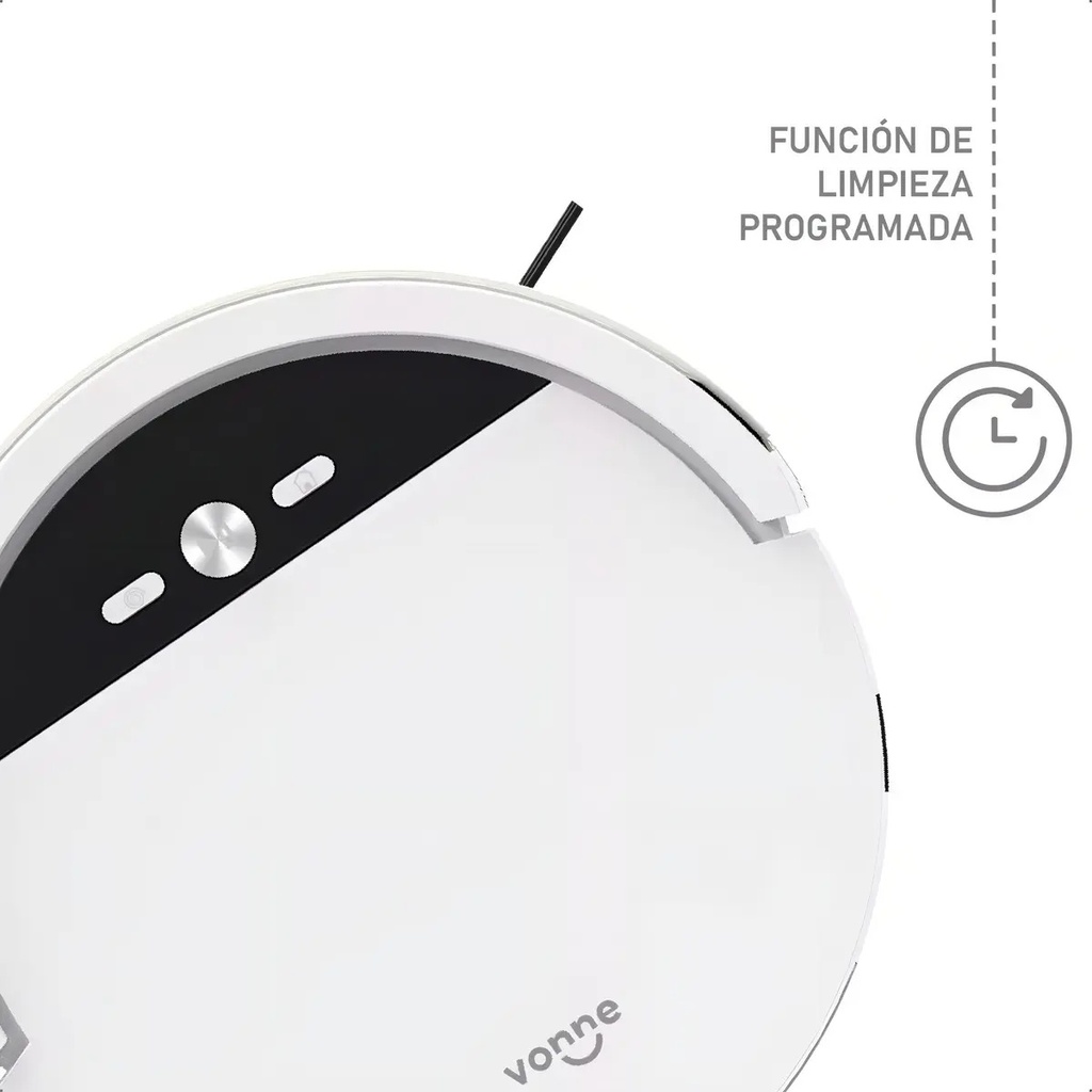 Aspiradora Barredora Robot Vonne 300ml A220 Inteligente Blanco
