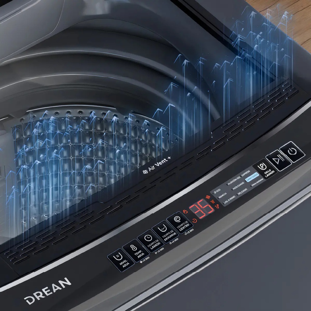 Lavarropas Drean Lpdr0865iLG 8kg Carga Superior Silver Gris