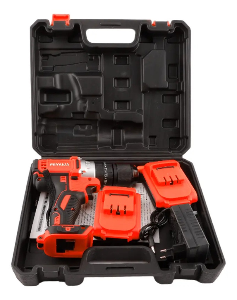 Taladro Percutor Miyawa Mil-tp13 13mm 1420rpm Ion Litio 18v Rojo 50 Hz