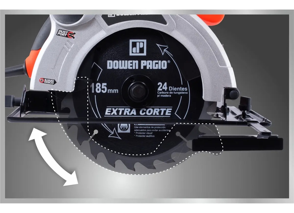 Sierra Circular 185 Mm 1500w Dowen Pagio 9993622.1 50 Hz Naranja 50 Hz
