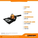 Soplador Aspirador Naftero Lusqtoff Lsa-26 1,5hp 26cc Naranja/negro