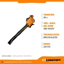 Soplador A Batería Lusqtoff Spl13-8bk Inalámbrico Brushless Naranja
