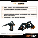 Sopladora Aspirador Lusqtoff Spl2.6-9bk Inalámbrico Negro