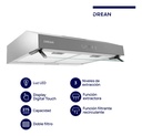Purificador Extractor 60 Cm Inoxidable Drean Cudr604ia Gris Gris