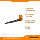 Sopladora De Hojas Lusqtoff Spl2000-7 2000w 13500rpm Naranja