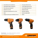 Taladro Atornillador A Bateria Lusqtoff Tal12-8a 12v Naranja