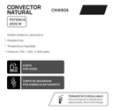 Calefactor Convector Natural Whitenblack Cnwb06 2000w Negro