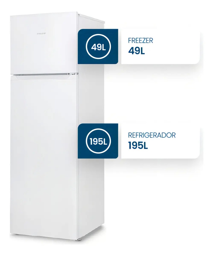 Heladera Philco Phct260b 260l Ciclica Con Freezer Blanca Blanco