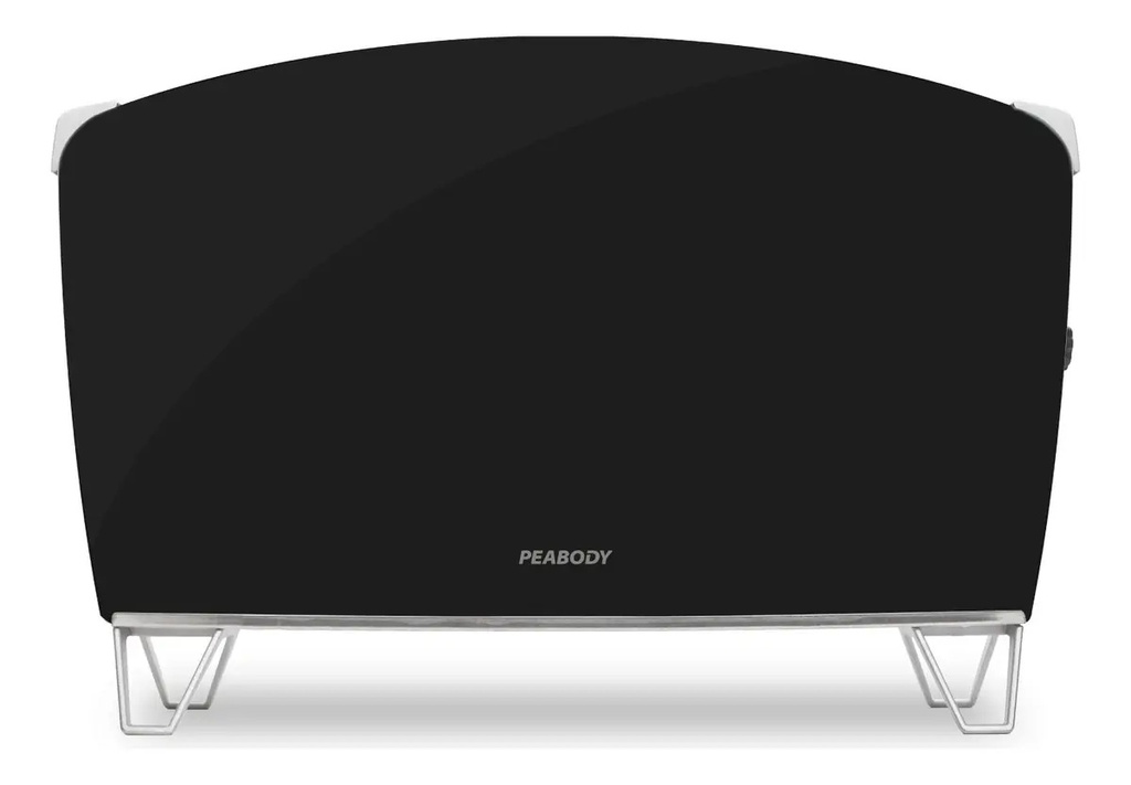 Calefactor Vitroconvector Peabody Pe-bvc15n Doble Vidrio Negro