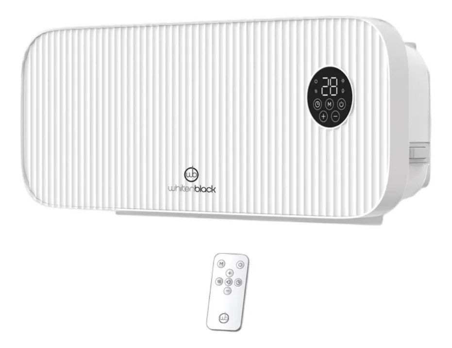 Caloventor Split De Pared Whitenblack Cpwb07 2000w Blanco Blanco