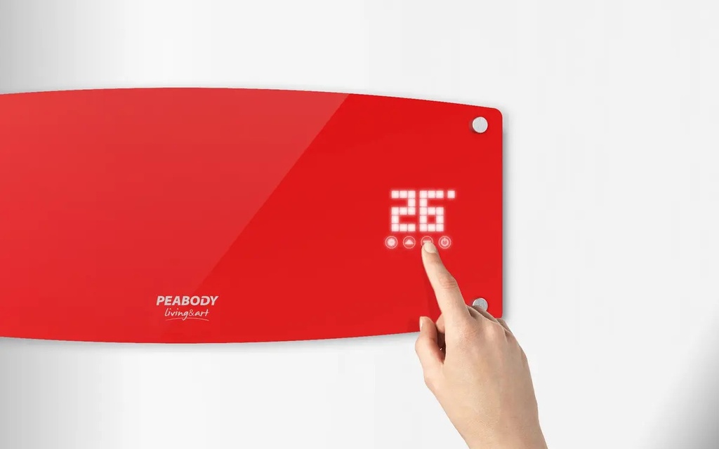 Caloventor Split Peabody De Pared Pe-cv20r Display Touch Led Rojo