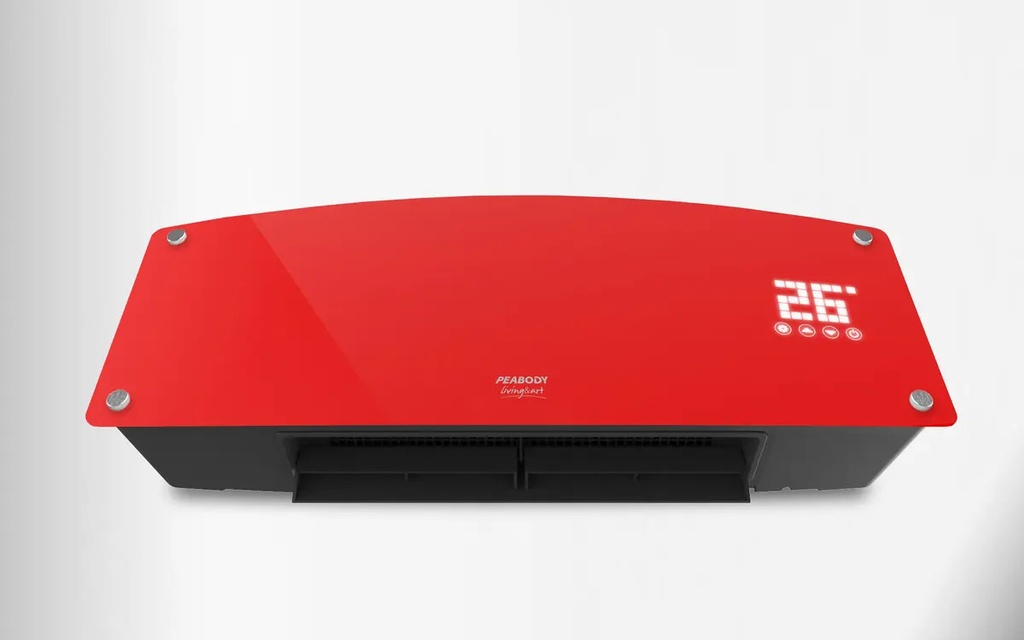 Caloventor Split Peabody De Pared Pe-cv20r Display Touch Led Rojo