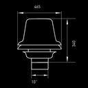 Extractor De Aire Tst Si900 10 Pulgadas 1200 M3/h 190w Gris Gris