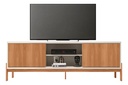 Rack Para Tv Caemmun Tannen 1.80 Hasta 72  Freijo Off White Marrón Oscuro