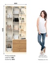 Ropero Armario Multiusos Henn Doha Organizador Marron/blanco