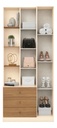Ropero Armario Multiusos Henn Doha Organizador Marron/blanco