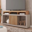 Rack Para Tv Dragon Con 1 Puerta, Rasgado, De Hasta 55 Pulgadas, Color Gris Oscuro