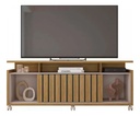 Mesa Tv Caemmun Oasis 1.60 Hasta 65  Con Ruedas 1 Puerta Marrón Claro