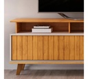 Rack Tv Dj Moveis Flow 1.80 Hasta 70 Pulgadas Cedro Bali Freijo/off White
