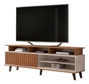 Rack Tv Dj Moveis Flow 1.80 Hasta 60  Freijo Off White Freijo/off White