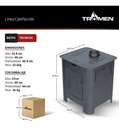 Salamandra Calefactor Tromen Eco 7000 + Kit Enlozad Techo 4