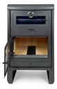 Estufa A Leña Tromen Pehuen 18000 C/horno + Kit Pared 6 
