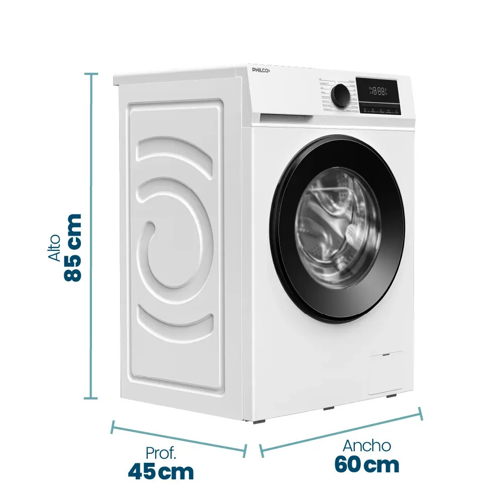 Lavarropas Philco Phlf61bn 6k Inverter Carga Frontal Blanco Blanco