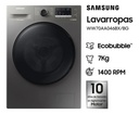 Lavarropas Samsung 7kg Ww70aa46bx Inverter Carga Frontal Inox