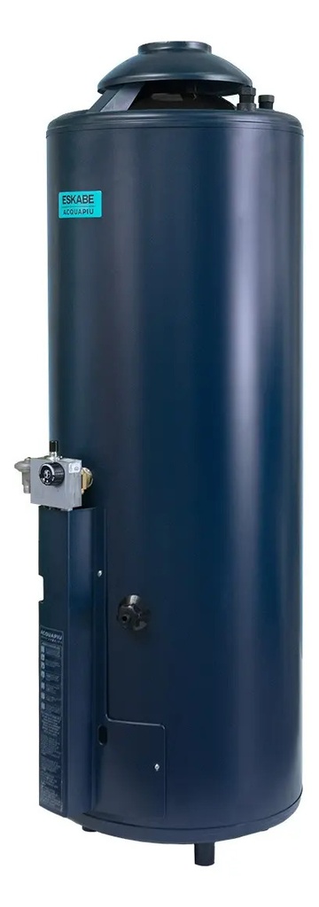 Termotanque A Gas Eskabe Acquapiu Hybrid4 1100lts/h Multigas Azul Acero