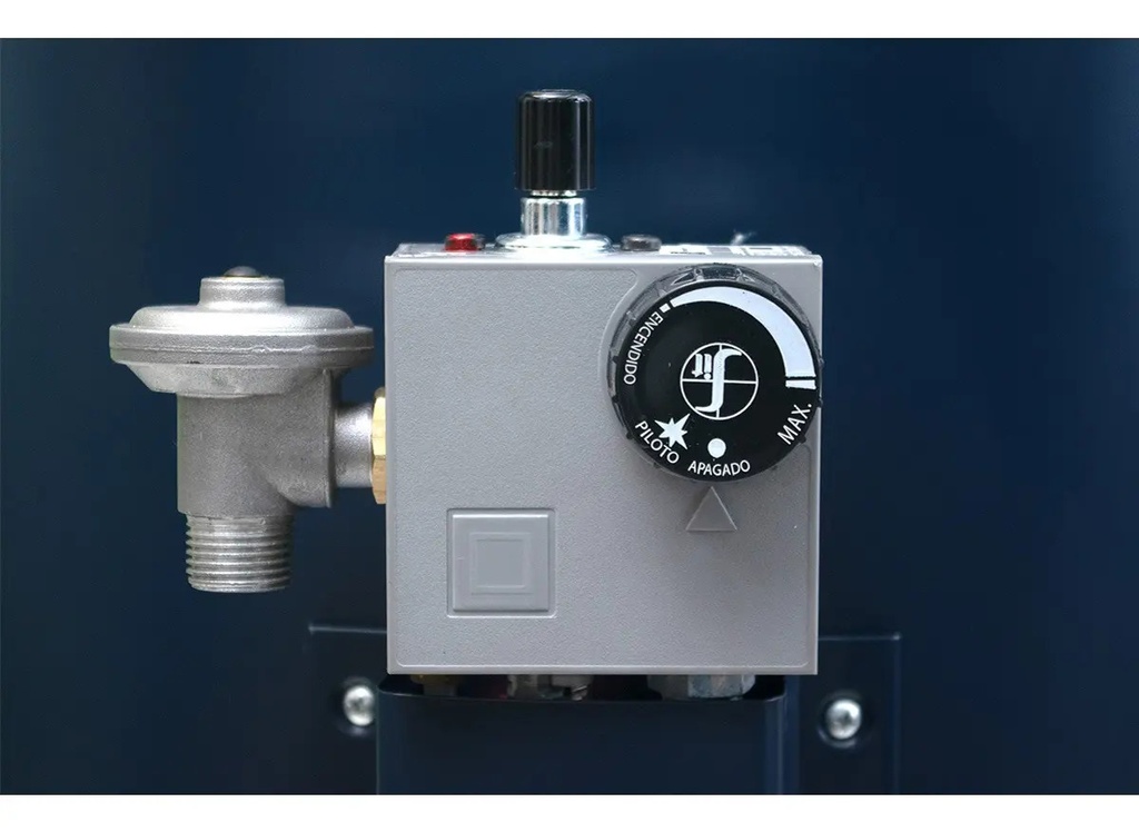 Termotanque A Gas Eskabe Acquapiu Hybrid4 1100lts/h Multigas Azul Acero