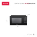 Microondas Ranser Milano Mo-2501dg 25l Grill Digital Negro