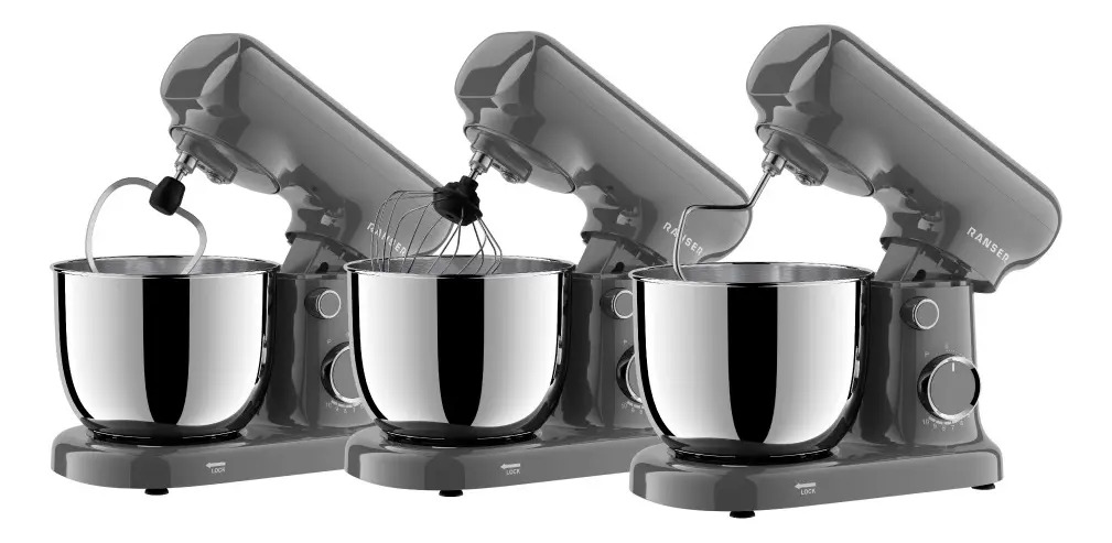 Batidora Planetaria Ranser Arvo Pm-11044 3lts 1100w Gris 50 Hz/60 Hz