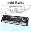 Teclado Infantil Zaki Zk1373547m 61 Teclas Con Microfono Negro