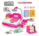 Caja Registradora Zaki Con Microfono Y Accesorios Rosa