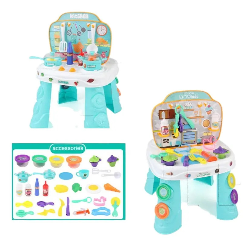Mesa De Profesiones Zippy Cocina/pasteleria 44 Piezas Celeste
