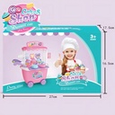 Carrito Juguete De Dulces Cake Shop Con Accesorios Rosa