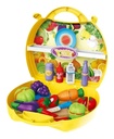 Valijita Didactica Frutas Y Verduras Con Abrojo 39 Piezas Amarillo